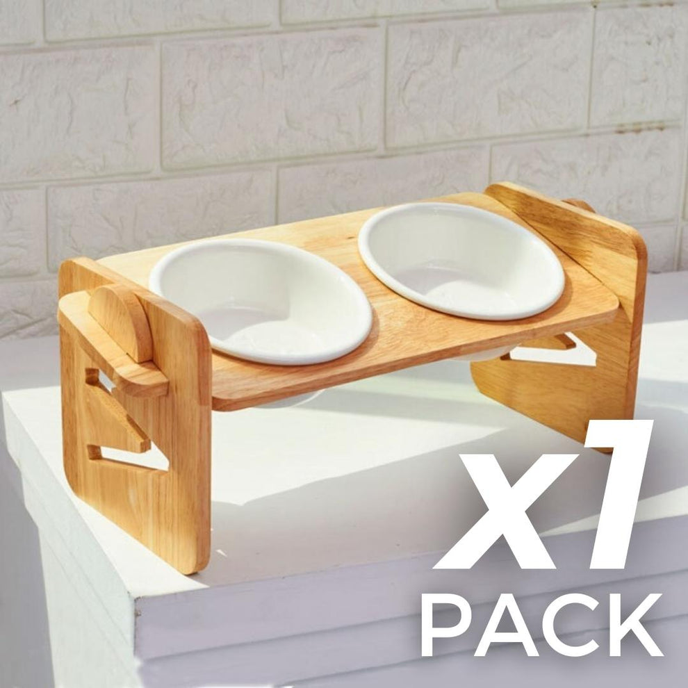 PurrBowl™ Orthopedic Cat Feeder (4 adjustable heights) Purr Heaven